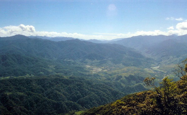 A view into the pristine mountains of Adams with the poblacion at the center