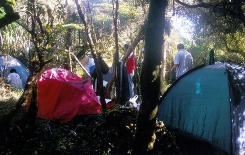 Setting camp at the summit’s Camp Gazebo